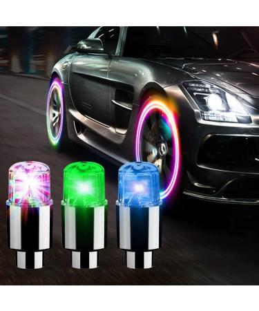 Naveso Bright Valve Caps - 12 PC Bike Tire Lighting Accessories with Intelligent Sensors for Cars & Motorcycles - Buy Online on SooperMarket.com