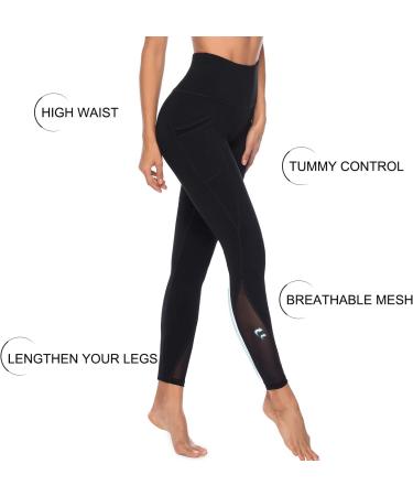 Buy Persit Women's Sports Leggings with Pockets - Opaque Long Athletic Pants with Mesh Inserts | International Shipping Available - Buy Online on SooperMarket.com