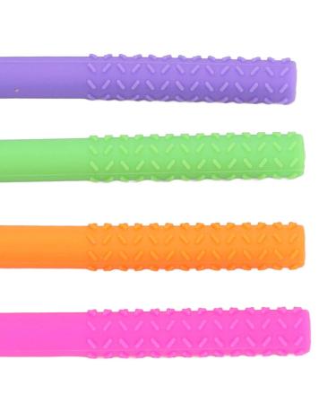 Soft Hollow Silicone Baby Teething Sticks 5Pcs for ADHD - Style 1 - Buy Online on SooperMarket.com