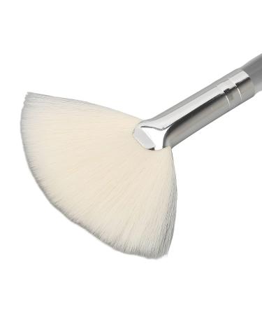 Face Mask Fan Brush - Soft Makeup Tool & Applicator for Salon | Transparent Handle Flat Brush for Beauty - Buy Online on SooperMarket.com