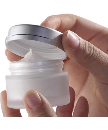 Buy 50ml Matte Glass Cream Cans - 4pc Set with Silver Lids | Ideal for Cosmetics Lotions Essential Oils & Travel | Empty Glass Containers - Buy Online on SooperMarket.com