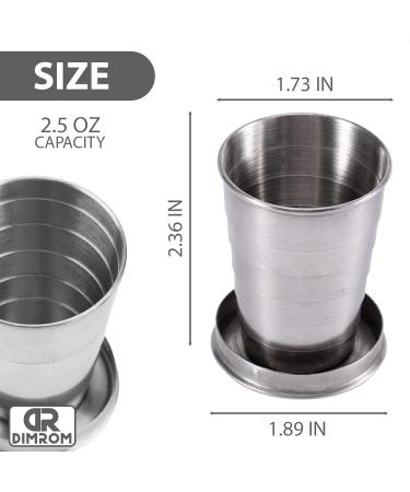 Camping Collapsible Metal Shot Glass Keychain - Portable Telescoping Mug (75ml) - Buy Online on SooperMarket.com