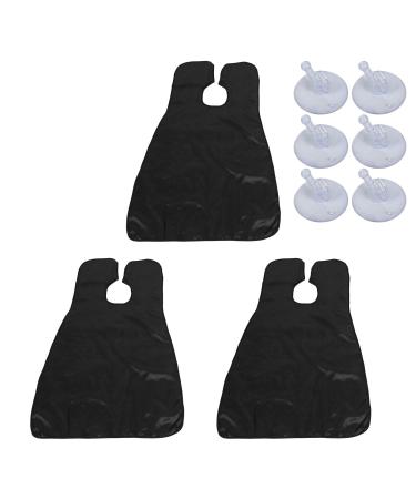 eecoo Beard Apron Beard Shaving Cape Beard Catcher Beard Shaving Apron Beard Trimming Apron Shaving Apron Shaving Cape(black)
