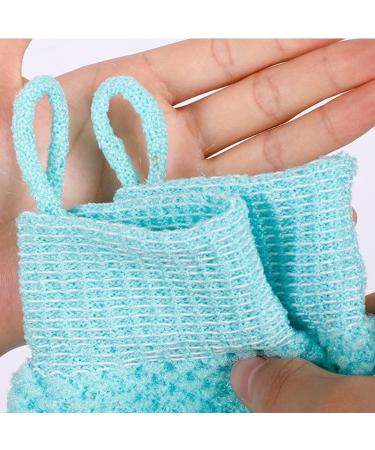 2 Pair Exfoliating Body Gloves | Unisex Bath Scrub Mitts for Shower Spa & Massage | Exfoliating Mitts for Body Face Hands & Feet - Buy Online on SooperMarket.com