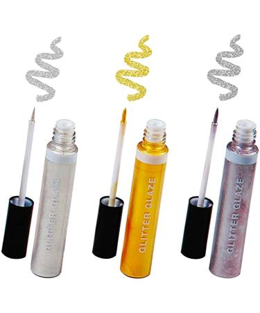 Chefmaster - Glitter Glaze Kit - Edible Glitter Paint - 3 Pack of 0.32 oz Tubes - Create Intricate Designs, Beautiful Glitter and Pearl Sheen, Pen-Sized Bottle With Brush Application - Made in the USA