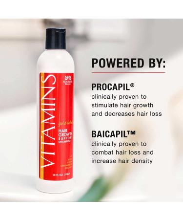 Nourish Beaute Vitamins Natural Shampoo for Hair Growth and Loss - Biotin & DHT Blockers, No Sulfate - Men and Women - 10 Fl Oz - Buy Online on SooperMarket.com
