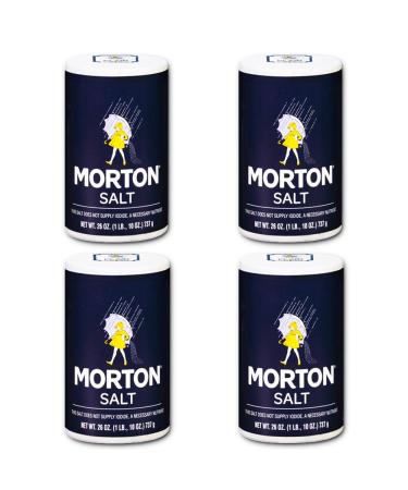 Morton Salt Regular Salt, 26 Oz (4 Pack) 26 Ounce (Pack of 4)