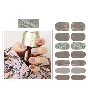 SIUSIO 112pcs Gradient Glitter Nail Wraps with Crystal Glass Nail File - Nail Polish Strips for Women and Girls in Gray - Buy Online on SooperMarket.com