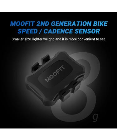 MOOFIT CS9 Speed & Cadence Sensor - Bluetooth & ANT+ Wireless Bicycle Sensor IP67 Waterproof Compatible with Wahoo Zwift Peloton Coosporides Rouvy - Black (1 Pack) - Buy Online on SooperMarket.com