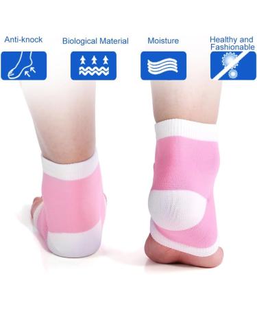 Moisturizing Heel Socks Open Toe Socks Cracked Gel Heel Socks for Dry Hard Cracked Heels Toeless Spa Socks Heel Repair Socks for Women Foot Care Gel Moisturizer Socks (Pink) - Buy Online on SooperMarket.com