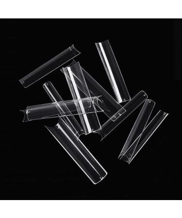JZK 240x XXXL Clear Half Cover Extra Long Square Nail Tips For Acrylic Extensions No C Curve False Nail Tips Long For Gel And Acrylic Nails 3XL Finger Nail Extension Tips - Buy Online on SooperMarket.com