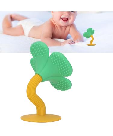 Silicone Baby Teething Toy Teether for Gum Pain Relief - Green Orange - Buy Online on SooperMarket.com