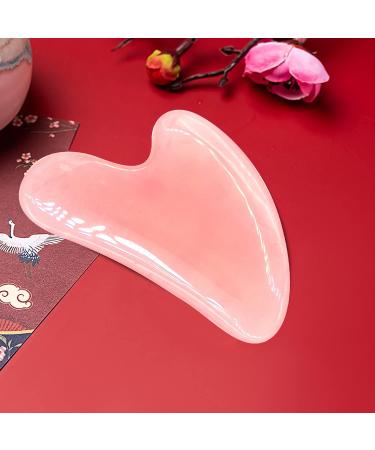 COOESS Gua Sha Tool - Natural Rose Quartz Facial Massage Tool for Eyes Neck & Body | Genuine Jade Stone Gua Sha for Radiant Skin - Buy Online on SooperMarket.com