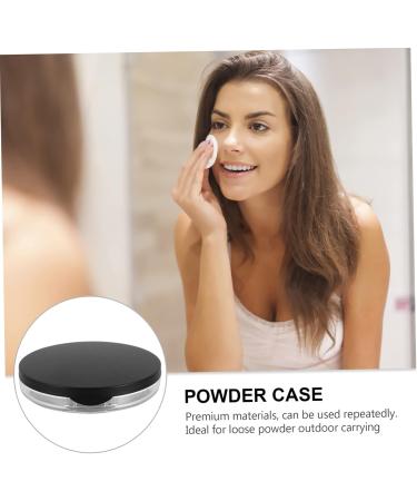 NOLITOY Make Up Mirrors 2pcs Box Loose Box 5g Case Bottle Bulk Travel Plastic Stand Black 7.5x7.5cm - Buy Online on SooperMarket.com