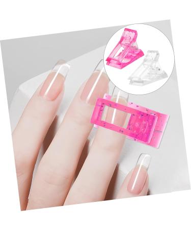 Mikinona 24 Pcs Nail Clip Acrylic Nail Tips Clips Nail Fixing Clips Nail Tip Clip Nail Dip Kits Nails Kits Nail Art Tips Extension Kit Nail Extension Clip Manicure Kit Plastic Uv Chip White 1 count (Pack of 1) White Pinkx2pcs - Buy Online on SooperMarket.com
