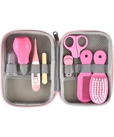 Nirelief Baby Grooming Kit - Newborn Care Set with Thermometer & Storage Case - Pink 8pcs - Buy Online on SooperMarket.com