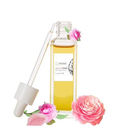 Amaki Japanese Tsubaki Oil: Anti-Aging Face Moisturizer for Women - Hydrating Gua Sha Oil with Anti-Aging Benefits - 30ml - Buy Online on SooperMarket.com