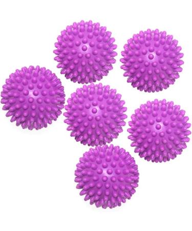 Reusable Dryer Balls Tumble Laundry Wash Balls Non Melt Dryer Balls for Speeding Drying and Reducing Creases for Clothes (Purple)