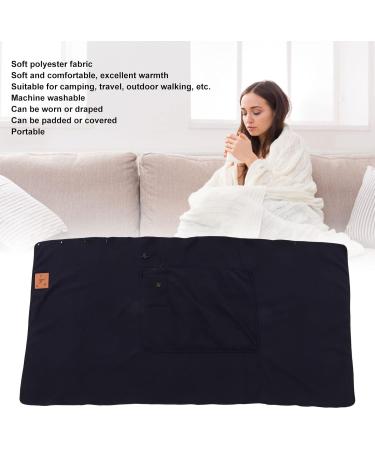 Hztyyier USB Heated Warm Scarf - Quick Heating Flexible Use 3-Stage Temperature Adjustment Cozy Polyester Fabric - Ideal Electric Warm Bed Scarf for Travel (Navy Blue) - Buy Online on SooperMarket.com