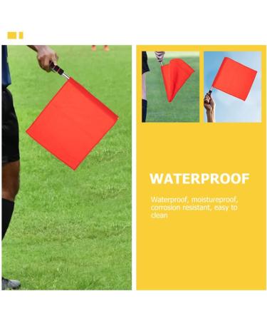 3pcs Stainless Steel Referee Flags Set for Soccer, Volleyball, Football - Red, Green, Yellow | Sports Training & Safety Commander Hand Flags - Buy Online on SooperMarket.com