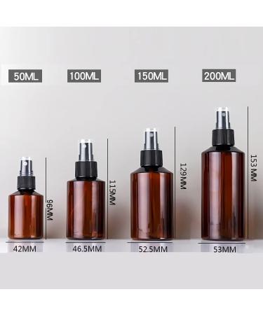 TIANZD 6 Pieces Empty 150 ml Brown PET Plastic Fine Mist Pump Spray Bottles with Black Sprayer for Cosmetic Perfume Water Travel Portable Containers Refillable 1x Funnel 150ml - Buy Online on SooperMarket.com