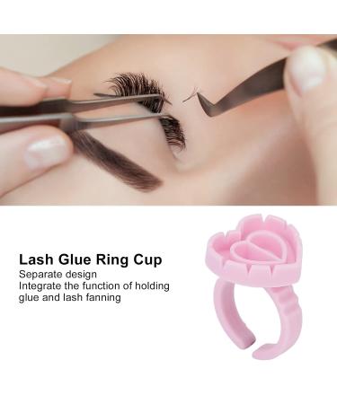 100PC Eyelash Glue Ring Cups - Disposable Adhesive Holders for Eyelash Extensions | Premium Eyelash Tools & Accessories - Buy Online on SooperMarket.com