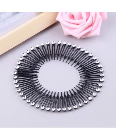 6PCS Women's Fashion Stretch Flexible Hair Combs Headband Set - Flexible Comb Teeth Hair Clips Hoop - Buy Online on SooperMarket.com