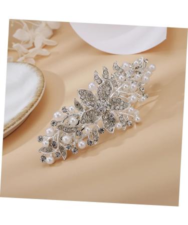 BELLIFFY Rhinestone Hair Clip Flower Hair Clip Hair Barrettes for Women Thick Hair Girl Headdress Hair Accessory Hairpin for Women Womens Barrettes for Hair Hair Clips Dipper Iron - Buy Online on SooperMarket.com