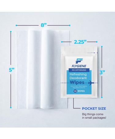 Deodorant Wipes - Individually Wrapped Antiperspirant Body Wipes (10 Count) | Shop Now for Freshness Anywhere - Buy Online on SooperMarket.com