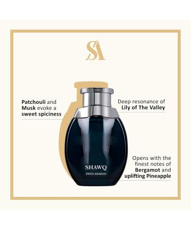 Swiss Arabian Perfumes Shawq Eau De Parfum Spray 3.4 Oz Fruity 3.4 Fl Oz (Pack of 1) - Buy Online on SooperMarket.com