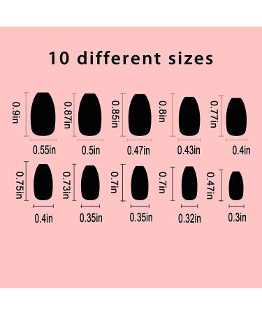 SIUSIO 24Pcs Medium Ombre Coffin Nails - Red Wine Full Cover Press On Nail Art Tips for Women and Girls - Buy Online on SooperMarket.com