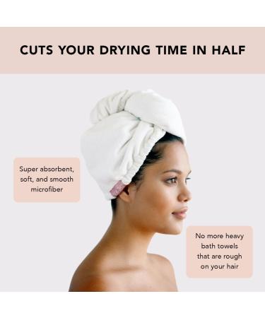 Kitsch Quick Drying Microfiber Hair Towel - Pink & White | 1 EA - Buy Online on SooperMarket.com
