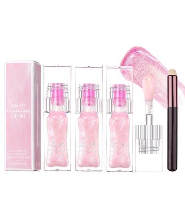 Conversionh Lip Oil Conversionh Magic Changing Lip Oil Boss up Color Changing Lip Oil Drip Dynasty Magic Color Changing Lip Oil Cotton Candy Flavor Warm Change Moisturizing (3pcs)