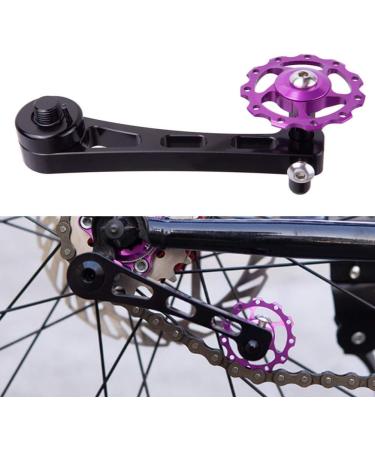 Aluminum Alloy Bike Chain Adjuster Converter | Single Speed Rear Derailleur Tensioner - Black - Buy Online on SooperMarket.com