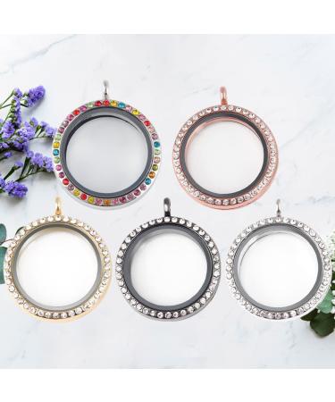 Artibetter 10pcs Bracelet Charms Alloy Openable Case Bouquet Bridal Crafts Souvenir Round Inlaid Golden+black+rose Pendant Style Diy Rhinestone Locket Gold Wedding Photo Necklace Charm Golden Black Rose Goldx2pcs 3X3cmx2pcs - Buy Online on SooperMarket.com