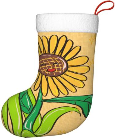 YYHHAOFA Sunflower Seeds and Sunflowers Prints Christmas Decorative Stockings : Soft Light and Tactile Suitable for Christmas Holiday Party - Buy Online on SooperMarket.com