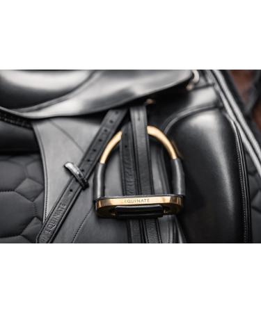 Equinate Safety Bar Charles 10cm Gold - Anti-Slip Rubber Tread Stirrup for Adults & Children - Ankle Relief - Set of 2 - Buy Online on SooperMarket.com