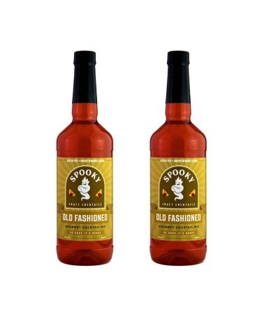 SPOOKY Gourmet Old Fashioned Cocktail Mix| With Real Orange and Cherry Juice and Real Sugar|NO High Fructose Corn Syrup, Low Carb, Low Calorie, No Artificial Flavor, Gluten Free| 32 Ounces (Pack of 2) Old Fashion 32 Fl Oz