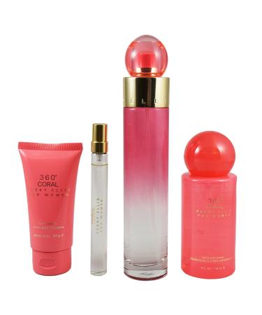 Perry Ellis Fragrances 4 Piece 360 for Women Gift Set Coral Coral 3.4 Fl Oz (Pack of 1) - Buy Online on SooperMarket.com