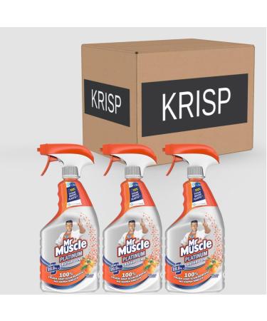 3 x 750ml Mandarin Orange Fragrance Bathroom Cleaner Citrus Grease Cleaning Household Spray - Buy Online on SooperMarket.com