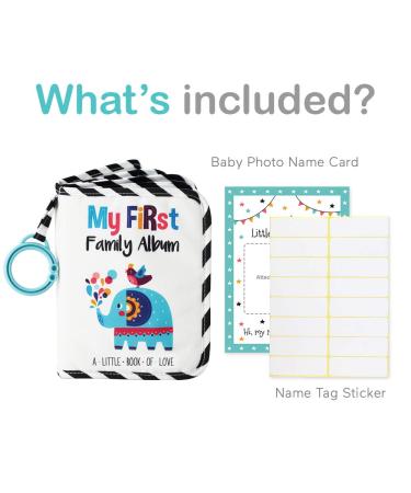 Urban Kiddy My First Family Album | Soft Photo Cloth Book Gift Set for Newborns, Toddlers & Kids - Elephant Design - Buy Online on SooperMarket.com