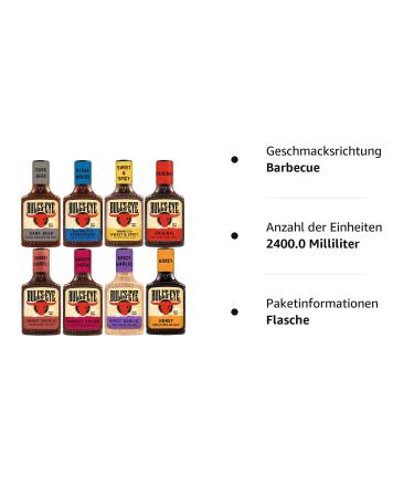 Buy Bull's Eye Barbecue Grill Sauces Set - 8 Varieties 300ml Each | International Shipping Available - Buy Online on SooperMarket.com