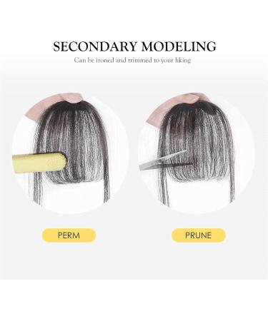 Clip in Bangs Real Human Hair Thin Bangs Clip on Air Bangs Natural Fashion Fringe Wispy Bangs Hair Extensions for Women(Natural Black) - Buy Online on SooperMarket.com
