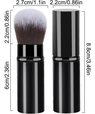Makeup Brush for Foundation - Multipurpose Telescopic Cosmetics Brushes | Portable Face Makeup Brushes Beginner Friendly Powder Brush for Home Travel Black - Buy Online on SooperMarket.com
