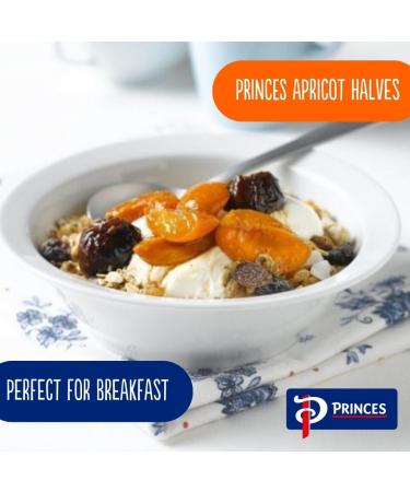 Princes Apricot Halves in Light Syrup 6 x 410g - Buy Online on SooperMarket.com