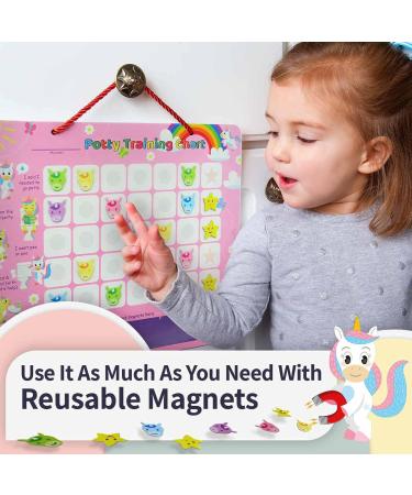 Potty Training Magnetic Reward Chart for Girls - Unicorn Theme with Multicolored Stickers - Buy Online on SooperMarket.com