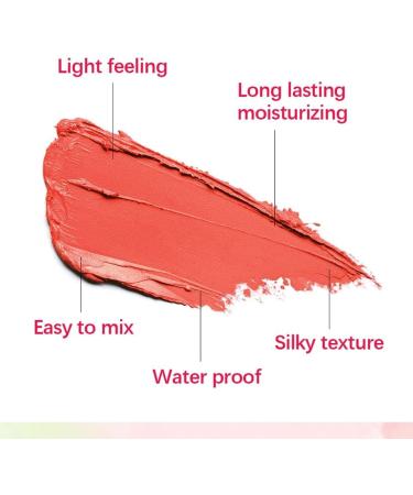 Lovelycat On-the-Go Makeup Blush Stick Tinted Moisture Stick Shadow Lips Cheek Blusher Creamy Makeup Long Lasting Natural Nude Makeup for All Skin (orange) - Buy Online on SooperMarket.com