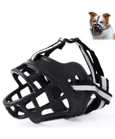 Dog Muzzle Large Breed Adjustable Basket Muzzle for Large Dogs Allows Panting and Drinking Humane Cage Dog Muzzles Prevent Biting Barking and Chewing Perfect for Grooming and Training L