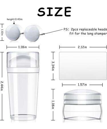 YUNAI French Tip Nail Stamp Kit | Soft Silicone Jelly Clear Stamper Set for DIY Manicure | Professional Nail Seal Stamp Tools - Buy Online on SooperMarket.com