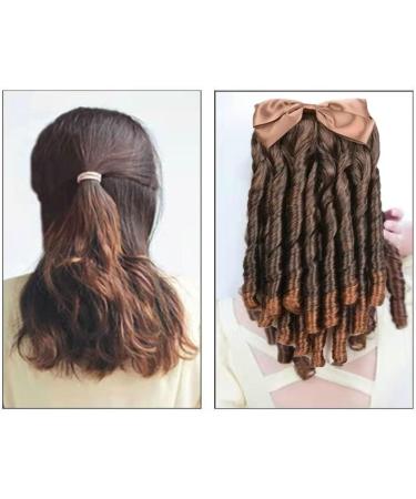 Liummrcy. Hair Extensions Ponytail Hairpiece with Bow Spiral Curl Synthetic Historical Colonial Lady Costume Wig. - Buy Online on SooperMarket.com